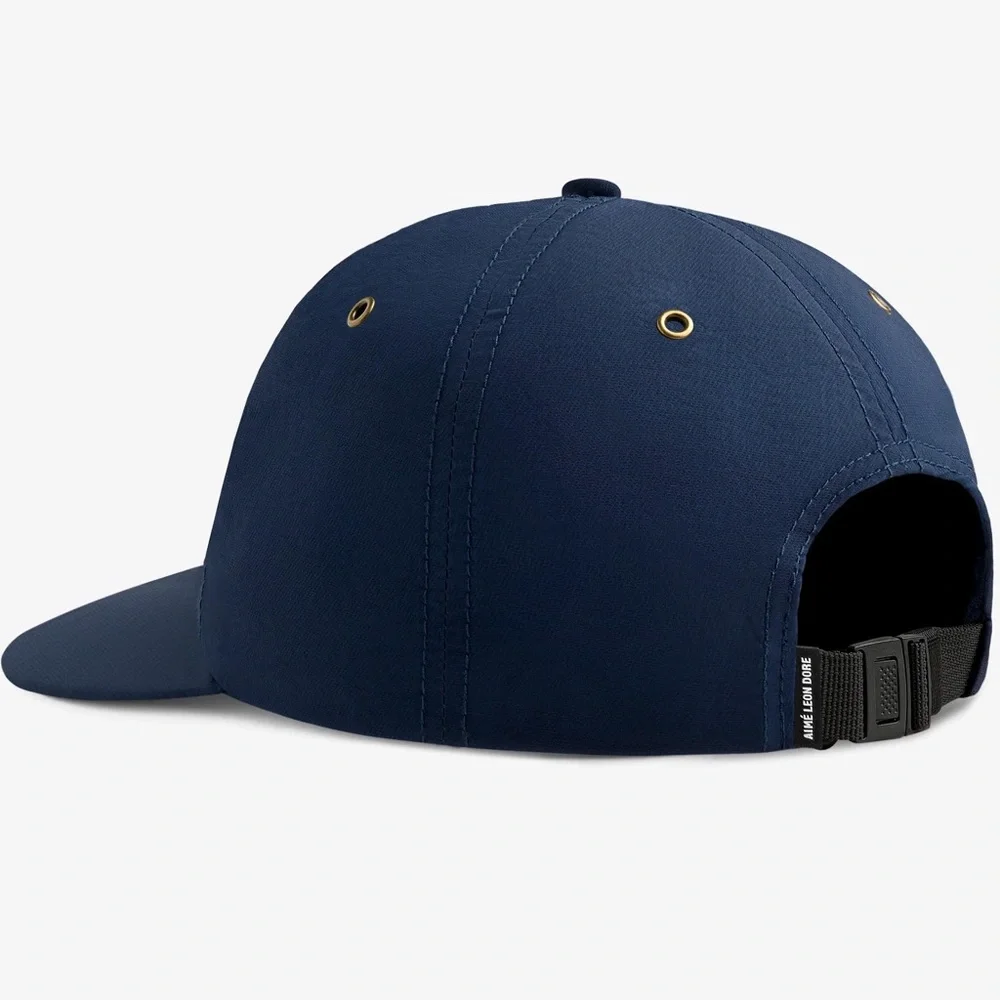 NEW AIME LEON DORE script sport nylon twill 6 panel hat cap navy